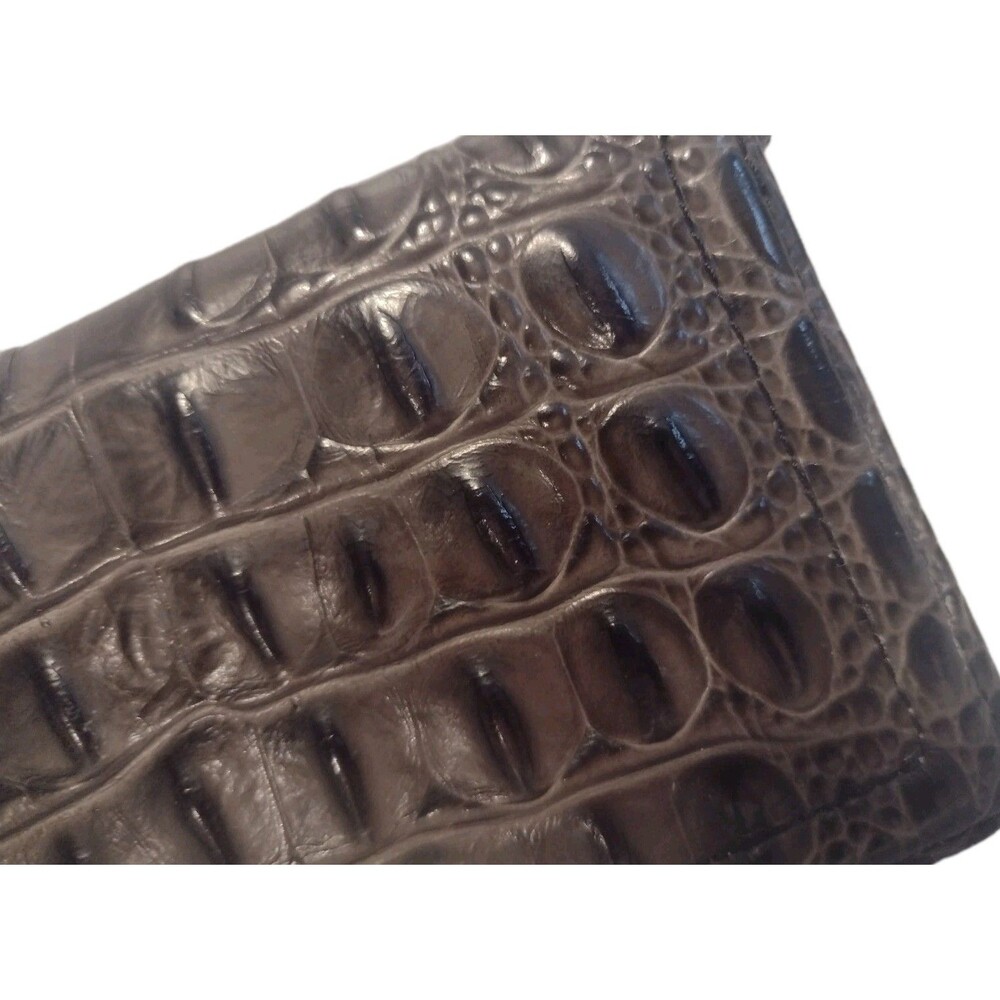 Brahmin Debra Brown Wristlet Wallet Melbourne Leather Croc Embossed - Picture 5 of 16